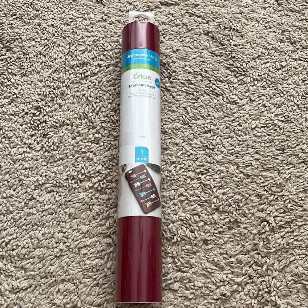 New sealed removable matte vinyl in Wine red